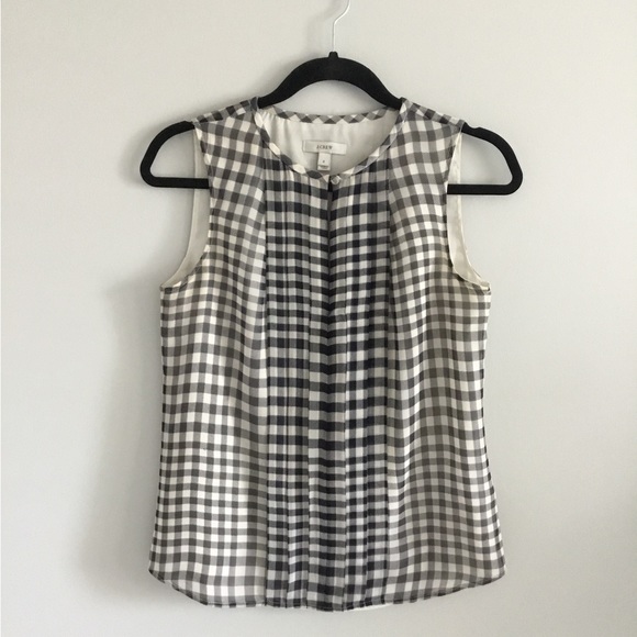 J.Crew Sleeveless Silk Blouse, size 0 - Picture 1 of 6